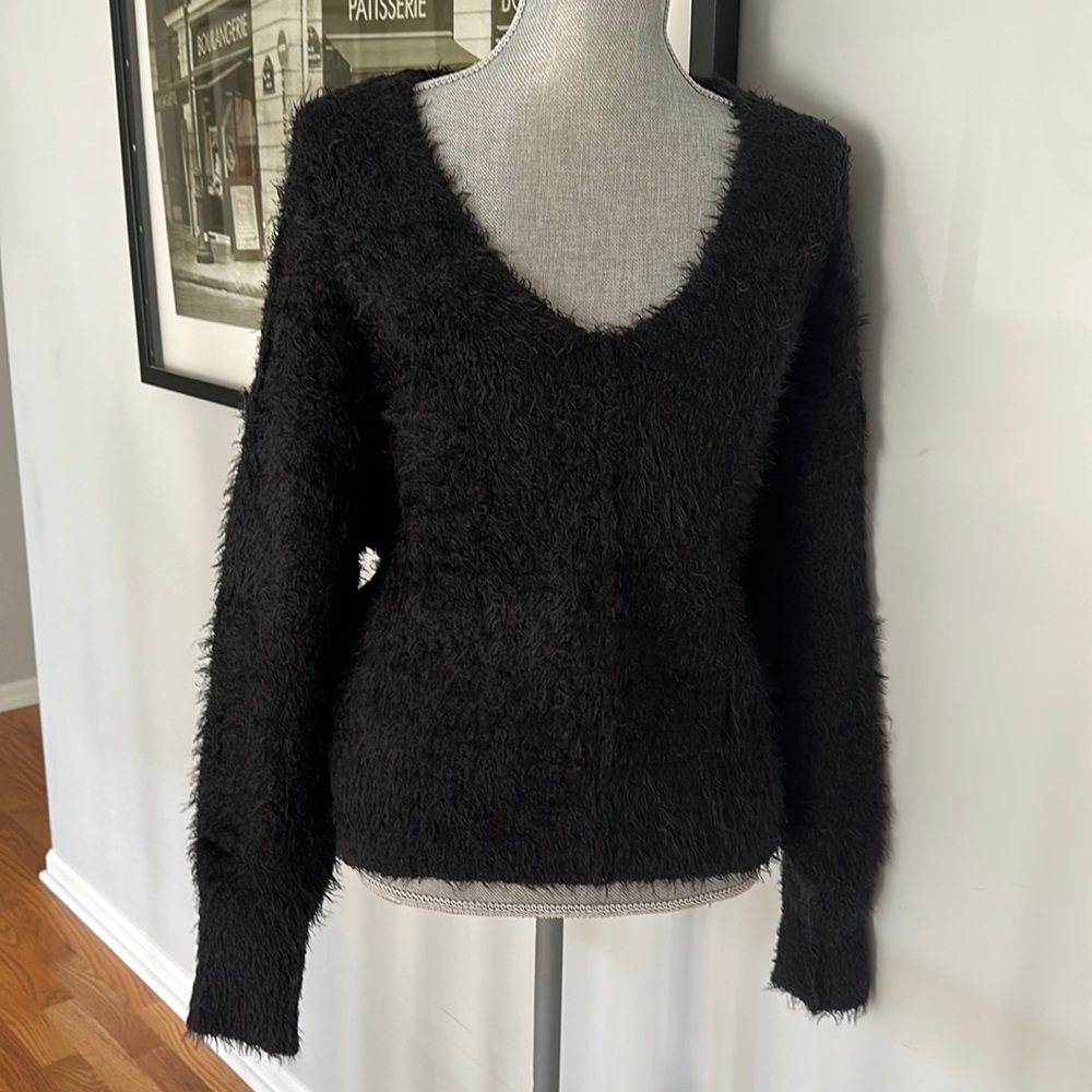 Free People Cozy Soft Black Sweater Size M